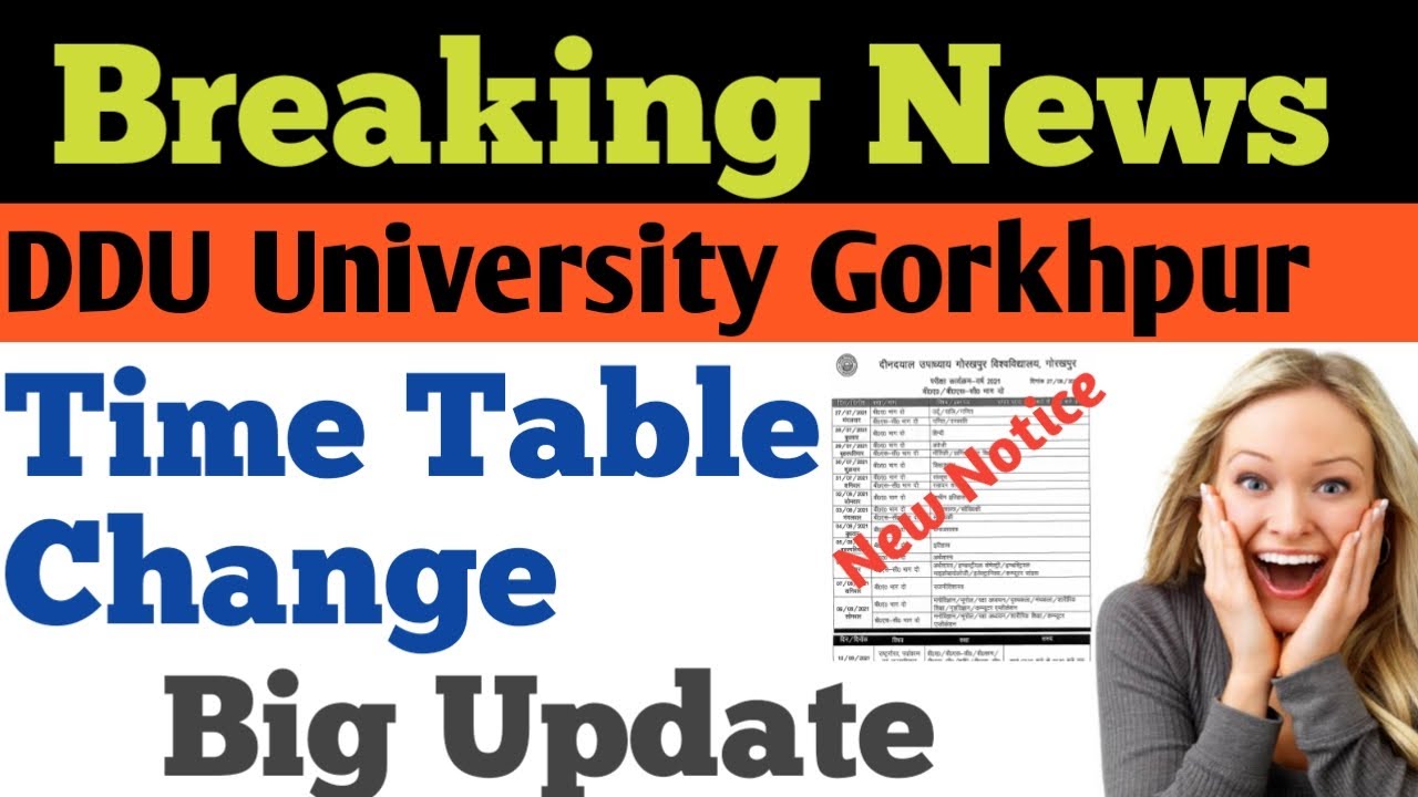 DDU University Gorkhpur Exam Time Table Changed 2021,Latest Updates, Exam Pattern Changed, Exam 2021
