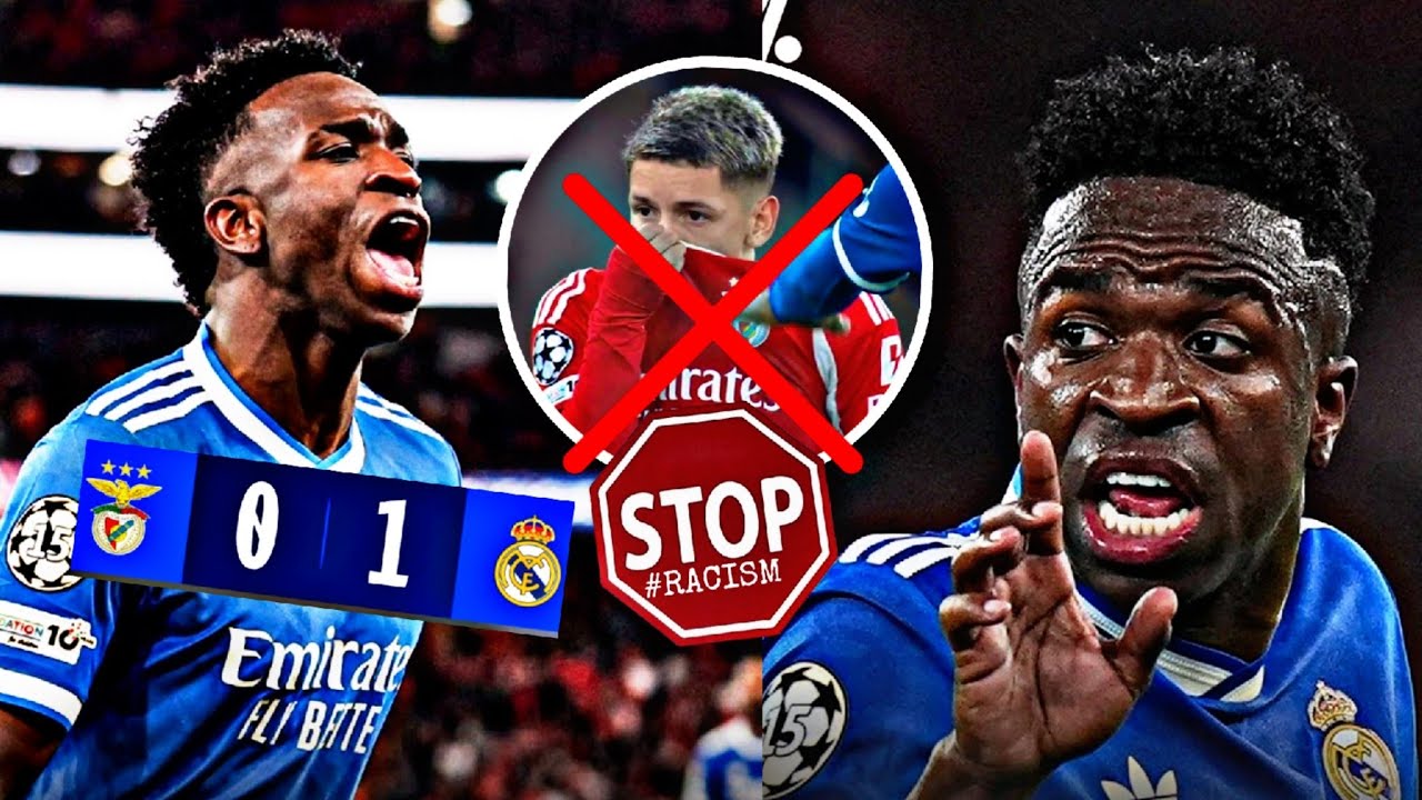 ❌️un joueur benfica insulte racisme vers vinicius jr,  real et psg gagne difficilement à l'extérieur
