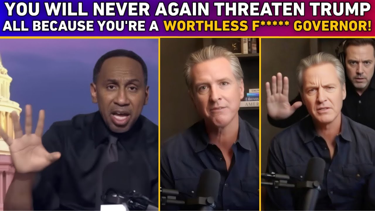 Stephen A Smith & Gavin Newsom Gets In HEATED ARGUMENT After HORRIFYING Threat At Trump