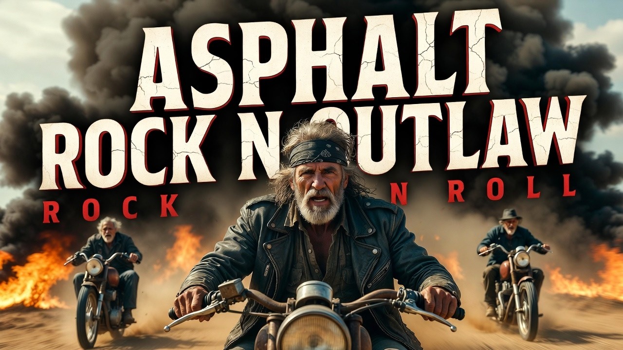 Asphalt Rock N Outlaw 🎸 Highway Rebel Vibes 🔥 Rock n Roll Carves Through the Miles 🇺🇸
