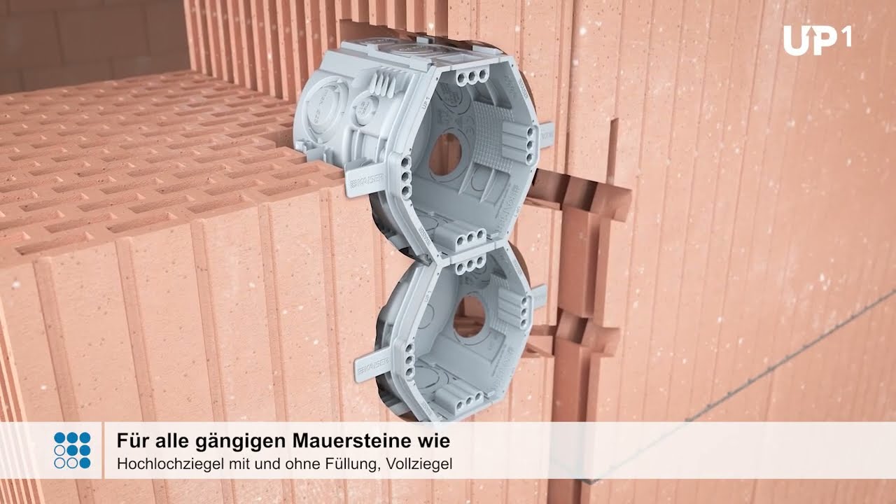 UP¹ Fix – Gips- und schaumlose Montage mit Klemmrippen