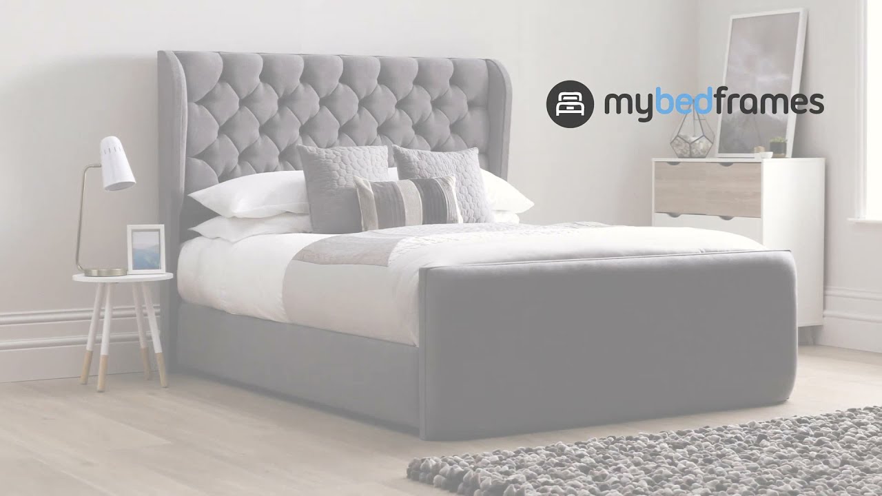 Aster High Foot End Fabric Upholstered Bed Frame - MyBedFrames