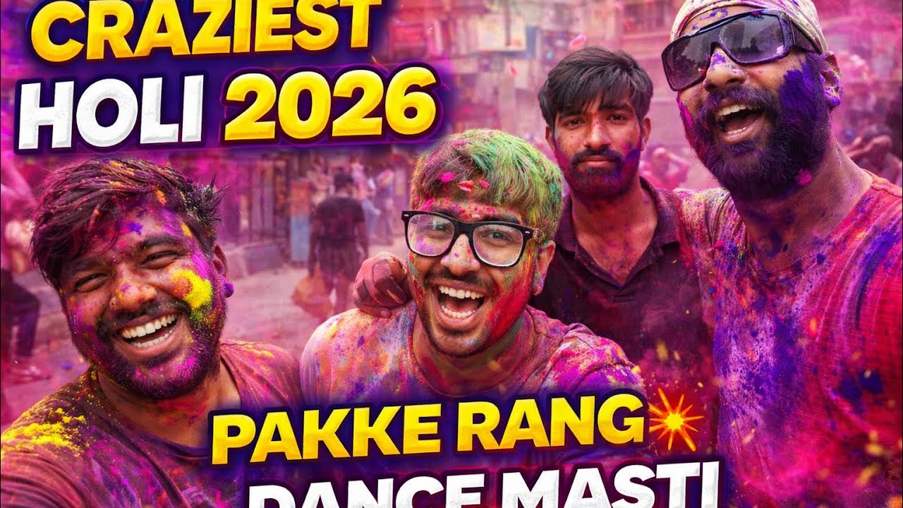 Panipat Ki Sabse Crazy Holi 2026 😱 | Pakke Rang, DJ Dance Aur Full Masti | Holi Vlog | Dhruvzone