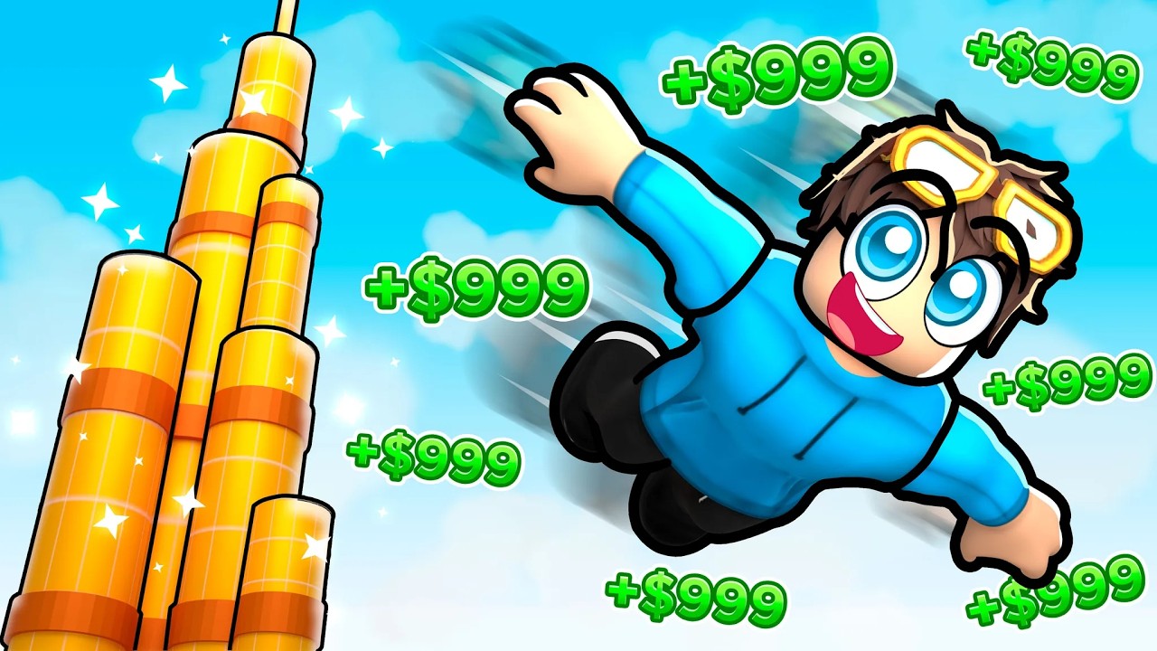 Making SEPTILLIONS in Roblox Climb and Jump Tower..
