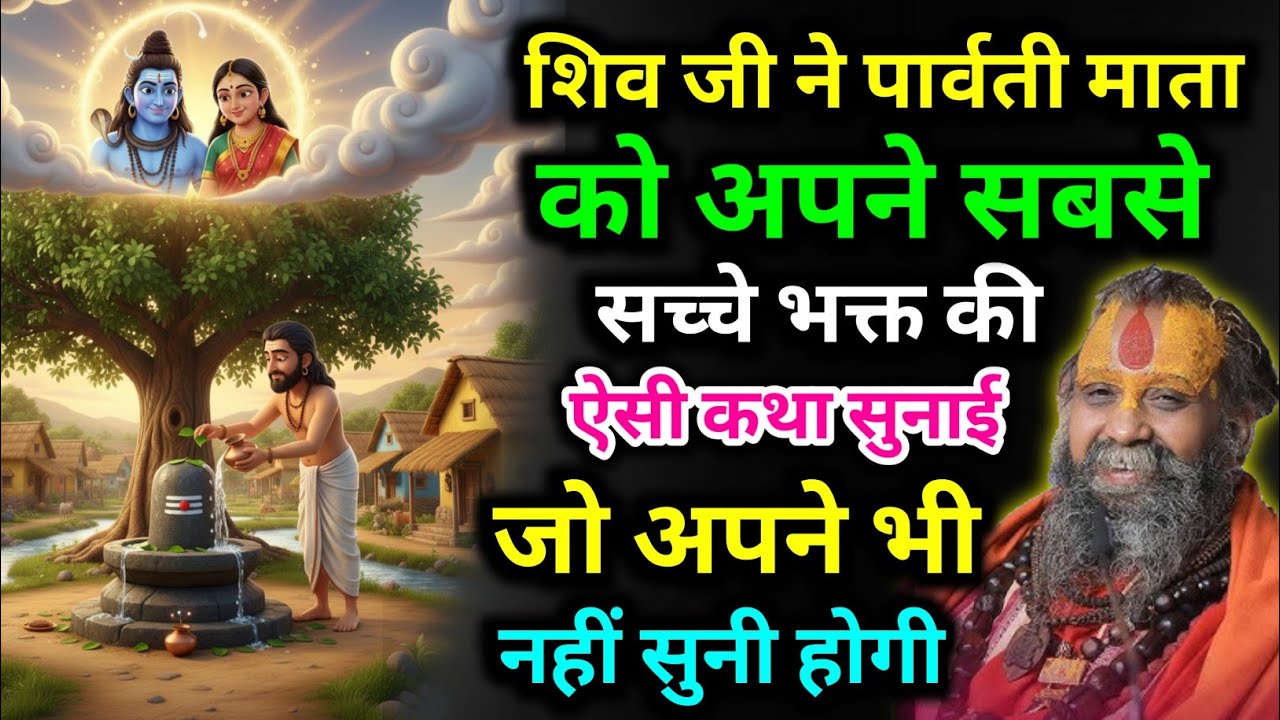 शिव जी ने पार्वती माता को अपने सबसे सच्चे भक्त की ऐसी कथा सुनाई जो अपने भी नहीं सुनी होगी😮 #katha 