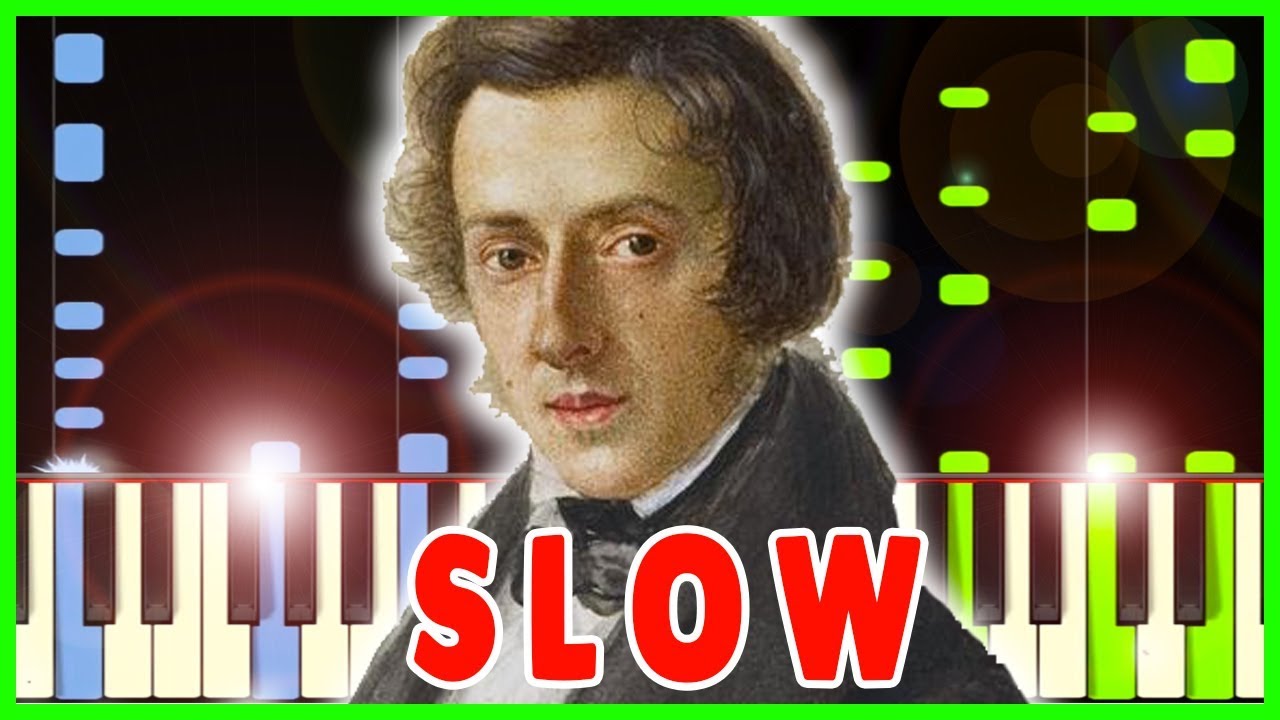 CHOPIN - WALTZ IN A MINOR - Slow Piano Tutorial 50% Speed