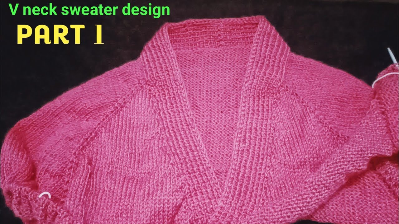 Top To Down V neck Cardigan//Ladies Cardigan Design//Raglan Sweater Design For M/L size  #part1