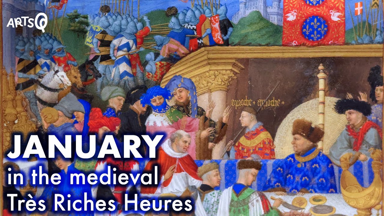 Новогодний банкет в XV веке | Январь в «Très Riches Heures du Duc de Berry»