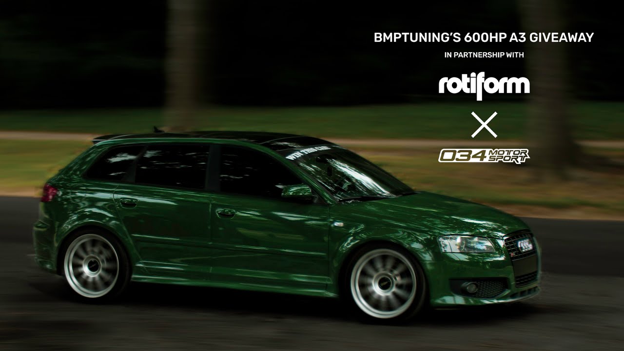 Our 600HP Audi A3 GIVEAWAY CAR REVEAL! w/ Rotiform & 034Motorsport