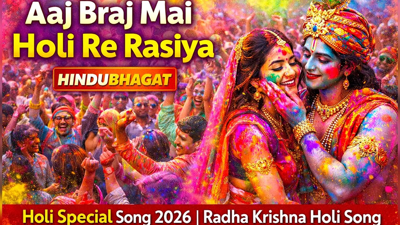 Aaj Braj Mai Holi Re Rasiya | hindubhagat | Holi Special Song 2026 | Radha Krishna Holi Song #holi