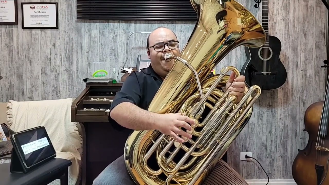 Hino 436 CCB - Alegria sinto em servir Jesus | Ped. Irmão Gabriel Euphonium