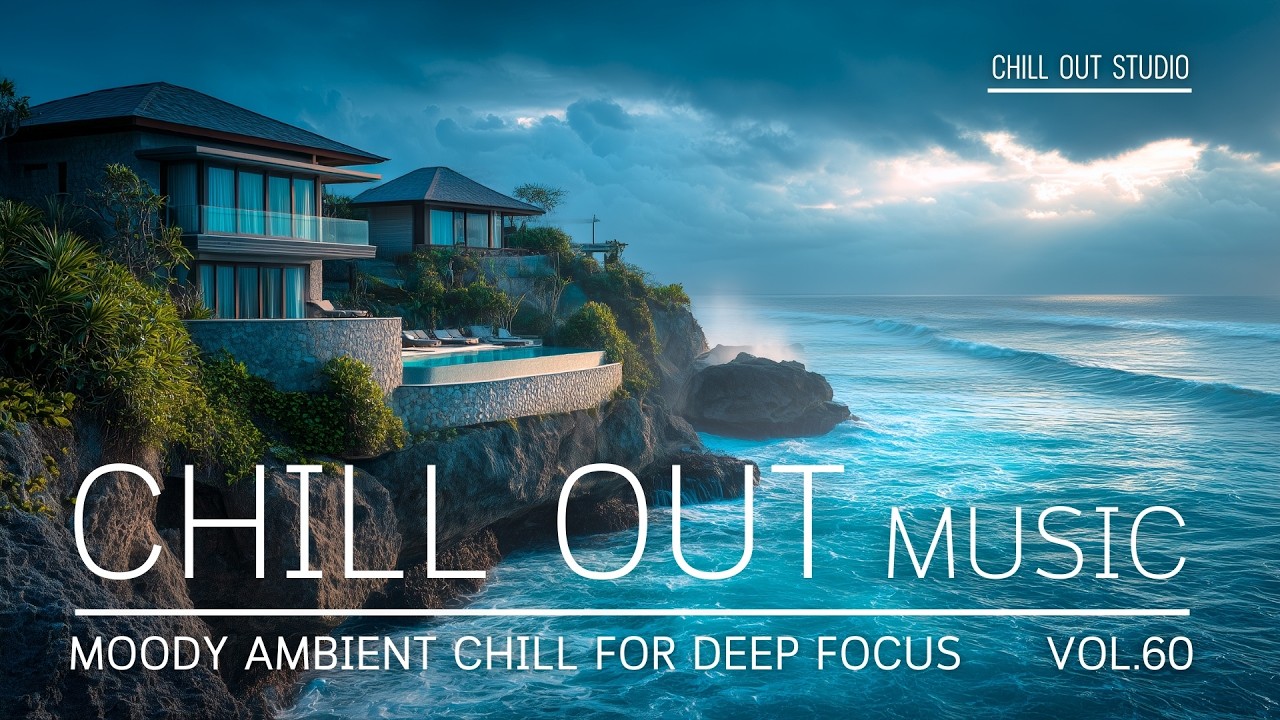 Moody Ambient Chill for Deep Focus | Stormy Ocean Cliff Background