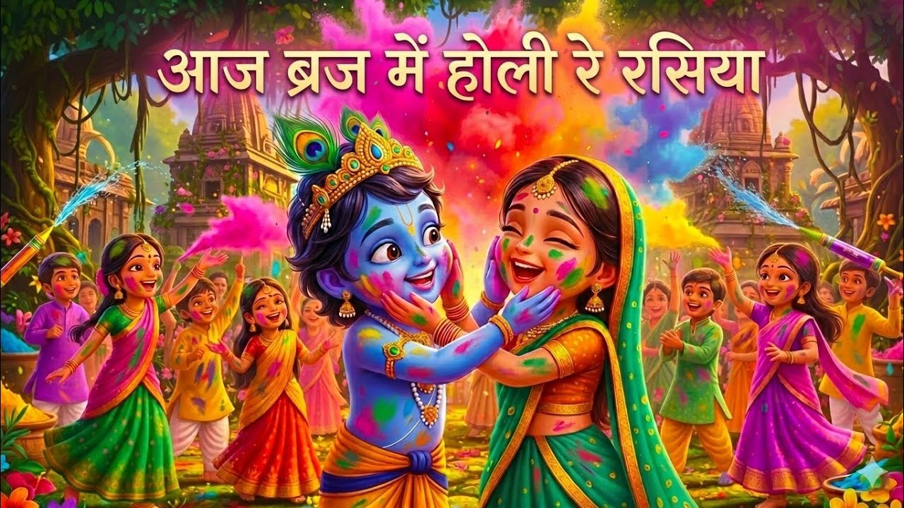 Aaj Brij Mein Hori Re Rasiya - आज बिरज में होरी रे रसिया | Krishna Bhajan | Holi Bhajan 2026