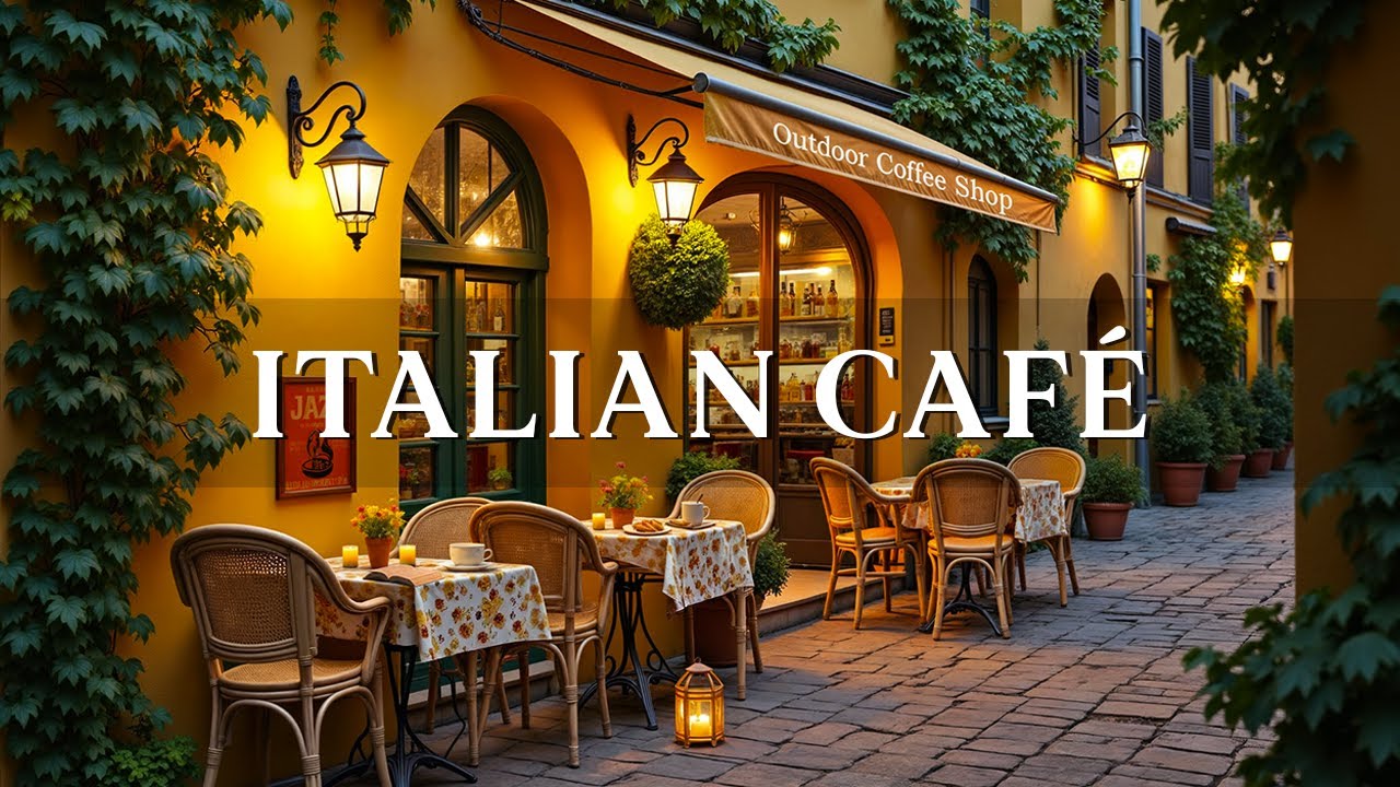 Chill Bossa Nova Music at an Outdoor Italian Caf&eacute; | Relaxing Jazz Piano for a Cozy Evening