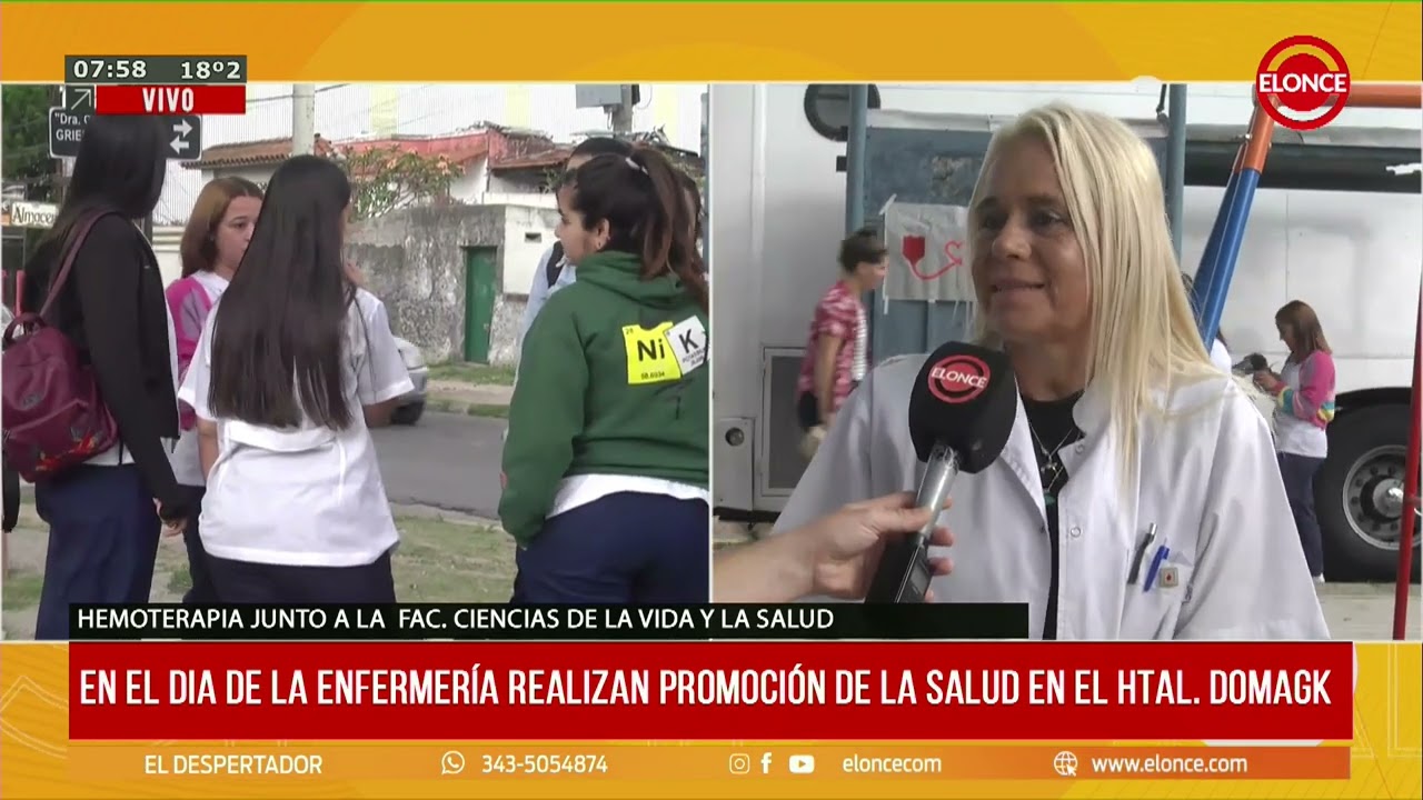 En el día de la enfermería realizan promoción de la salud en el Hospital Domagk - 21/11/24