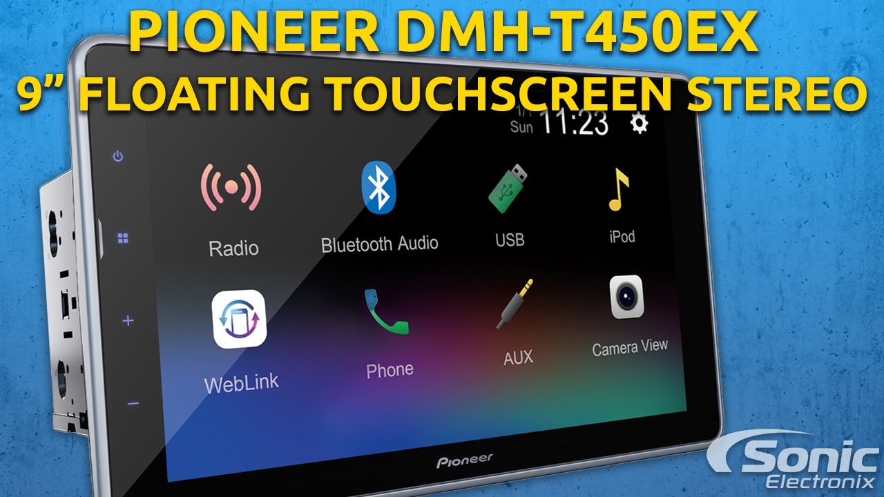 Pioneer DMH-T450EX — 9-дюймовый цифровой мультимедийный ресивер Double DIN с плавающим экраном