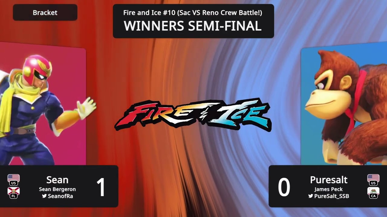 Sean (Captain Falcon) vs Puresalt (Donkey Kong) - Fire & Ice #10 Winners Semi Finals