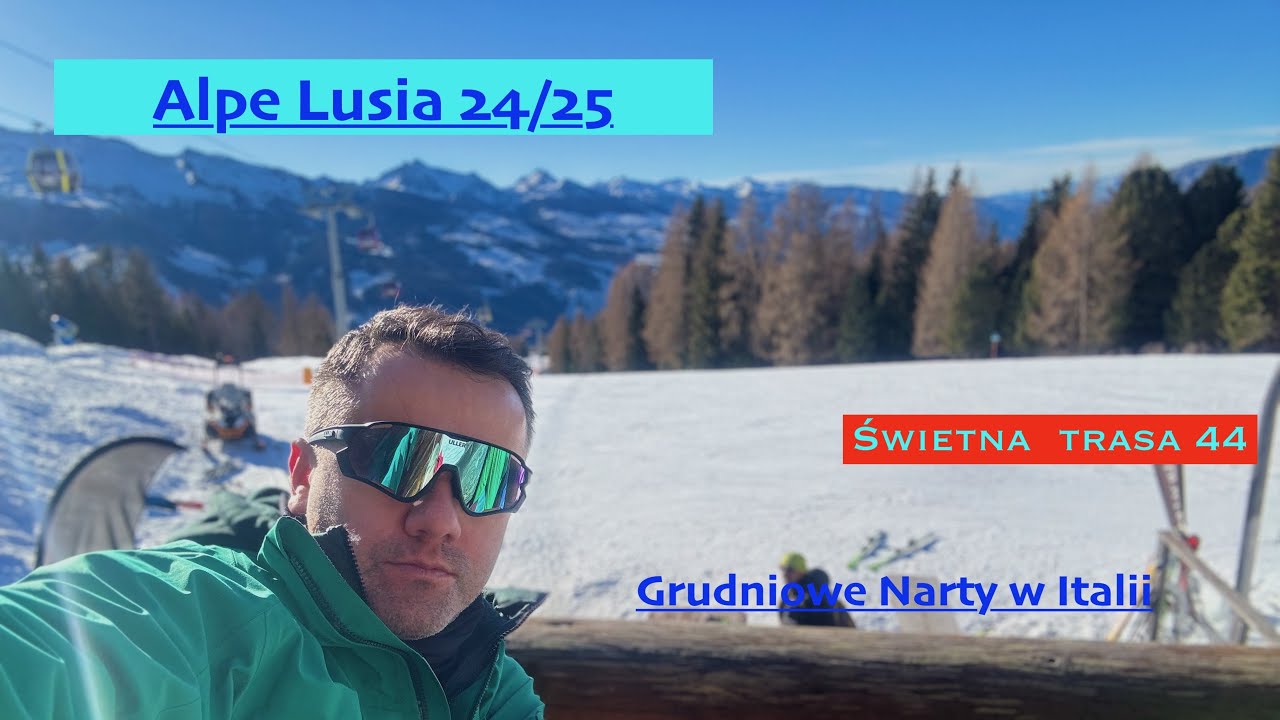 Alpe Lusia 24/25 🇮🇹 Val Di Fassa route 44 (8) Moena - Bellamonte 4K #skiing  #dolomity