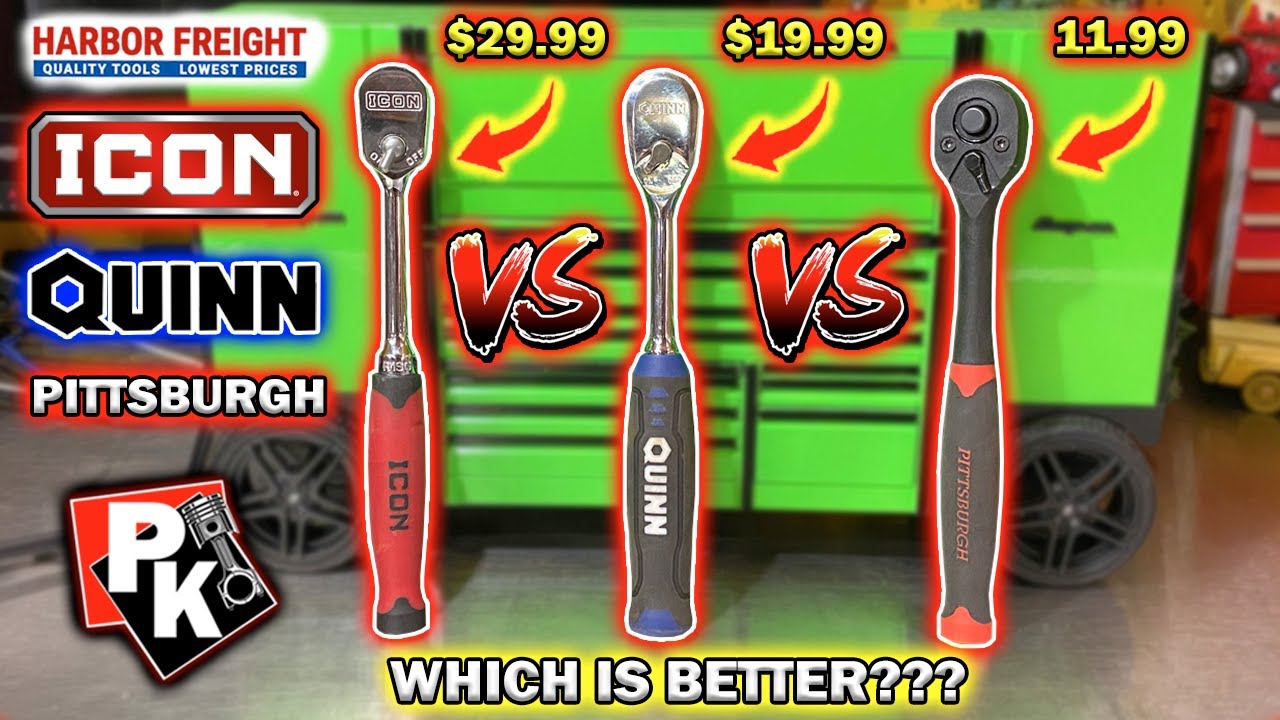 ICON VS QUINN VS Pittsburgh / Тест на храповик Harbor Freight / Что лучше #harborfreight #icon