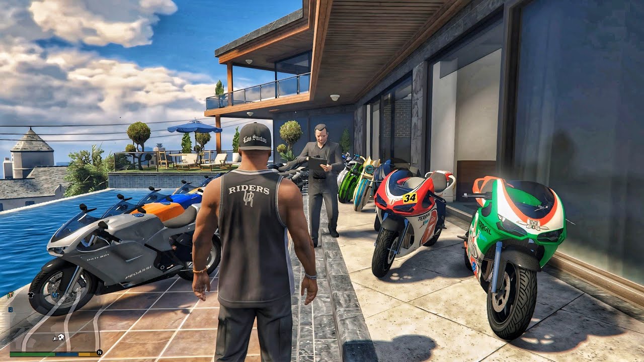 Gta V Enchanted - Michael Takes Control of Franklin’s Super Bike Collection