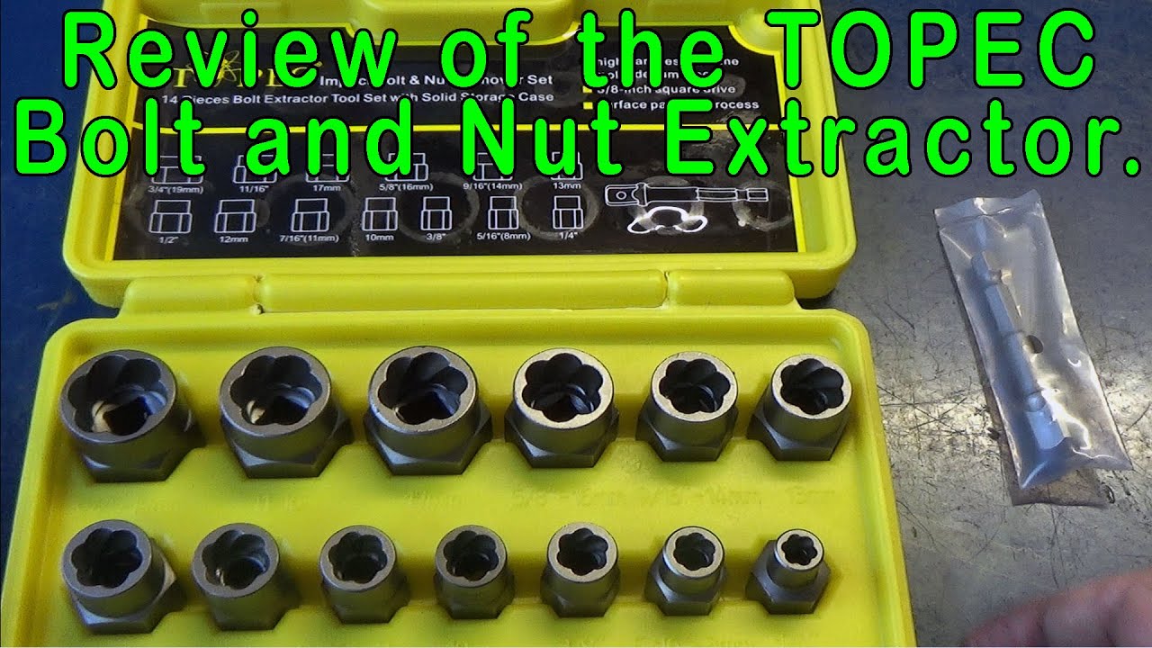 Review of the TOPEC 1/4 to 3/4 Bolt and Nut Extractor. Does it work?