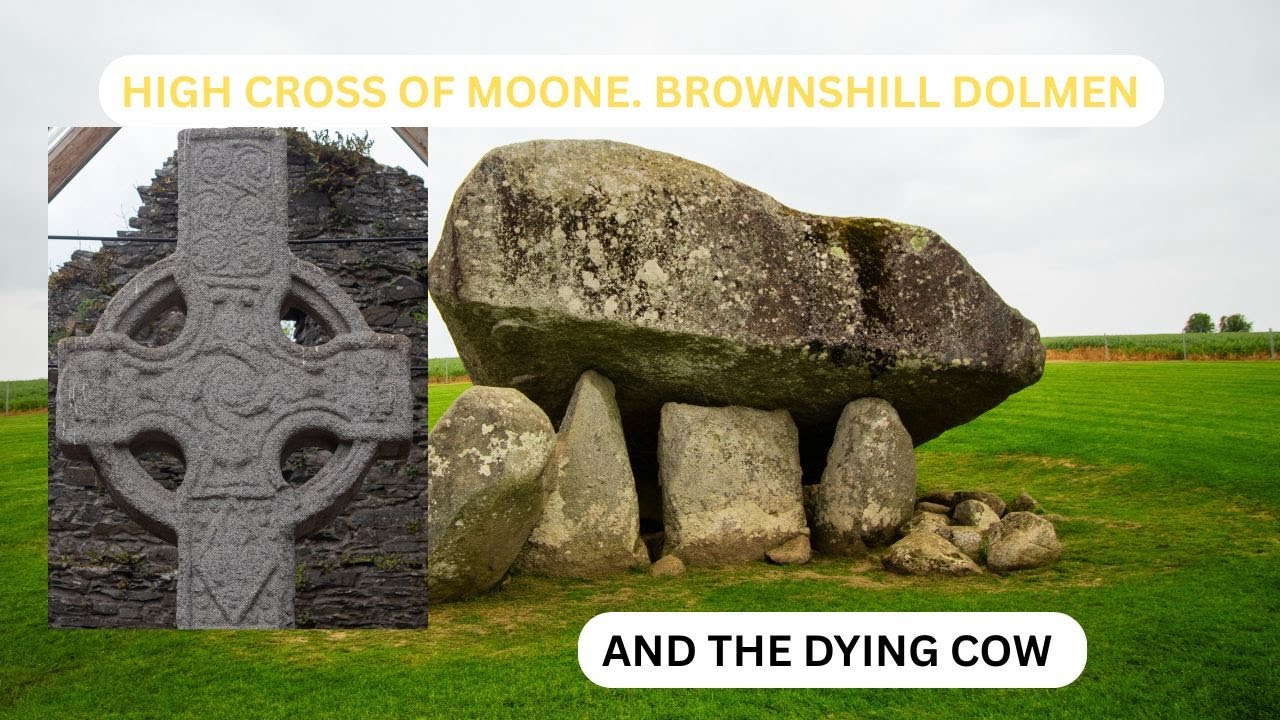 MOONE HIGH CROSS. BROWNSHILL DOLMEN AND A DYING COW.