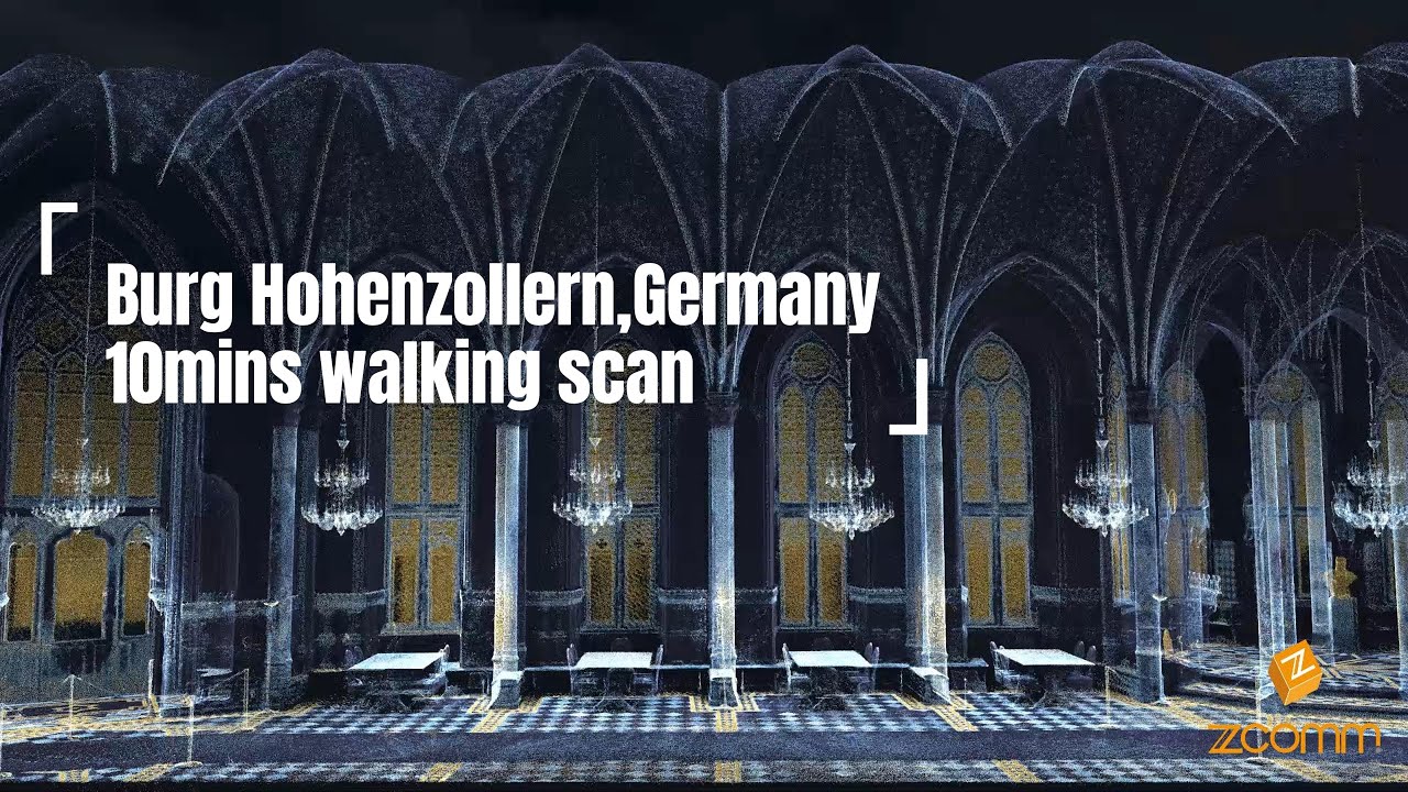 3D point clouds captured by Cybermap-X Pro at Burg Hohenzollern，Germany