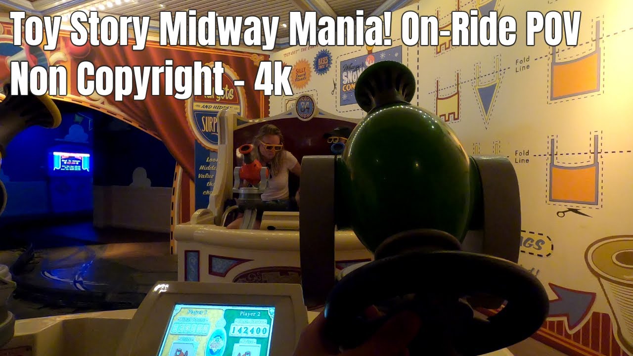 Toy Story Midway Mania! (Disney California Adventure) On-Ride - POV - Non Copyright - 4K