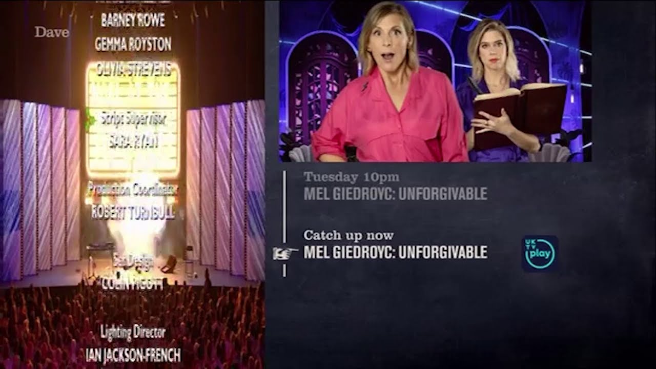 Dave Continuity & Advert Breaks - Sunday 30th October 2022