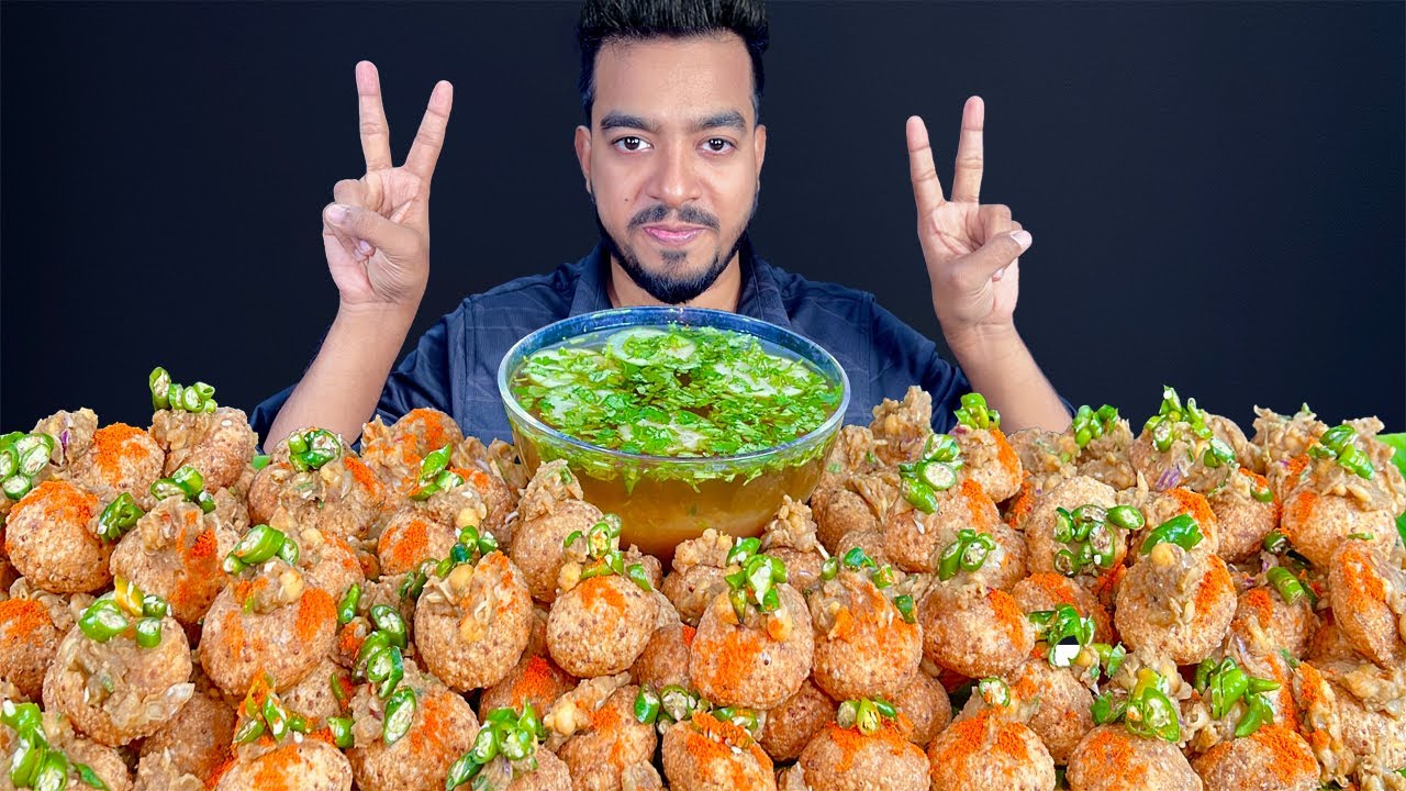 100 SPICY PANIPURI CHALLENGE, ASMR GOLGAPPA / FUCHKA EATING CHALLENGE | ASMR PANIPURI EATING SHOW