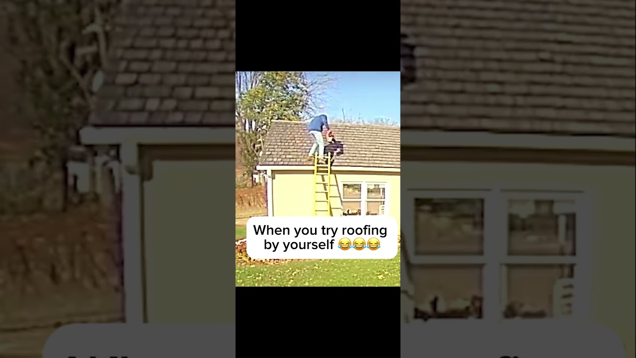 Roofing fails 😂😂 #roofing #works #fails #laugh #viral #roofers #roofer #video
