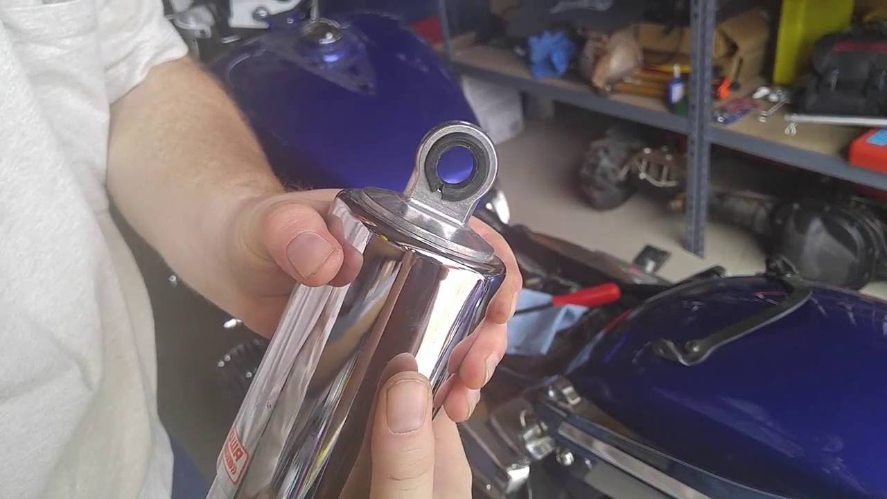 How to change the rear shock bushings on a Honda VTX motorcycle. (Or most with dual rear shocks.)