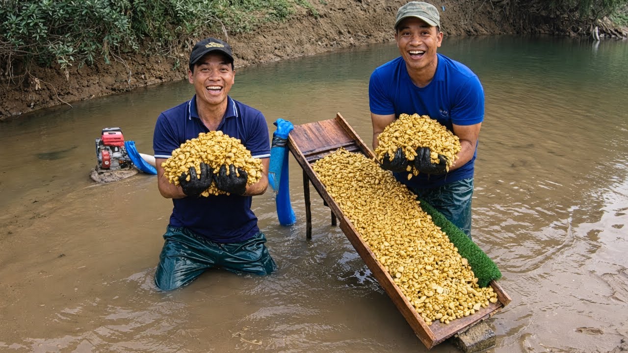This Hidden Spot Has Many Large Gold Nuggets #gold #goldmining