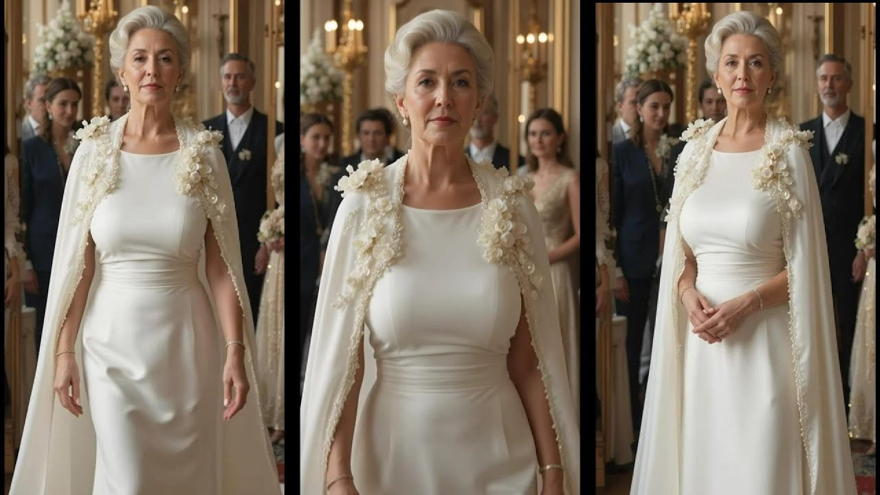 Timeless Wedding Dress for Women 60+ #timelessstyle #womenover60 #weddingfashion #elegantdress