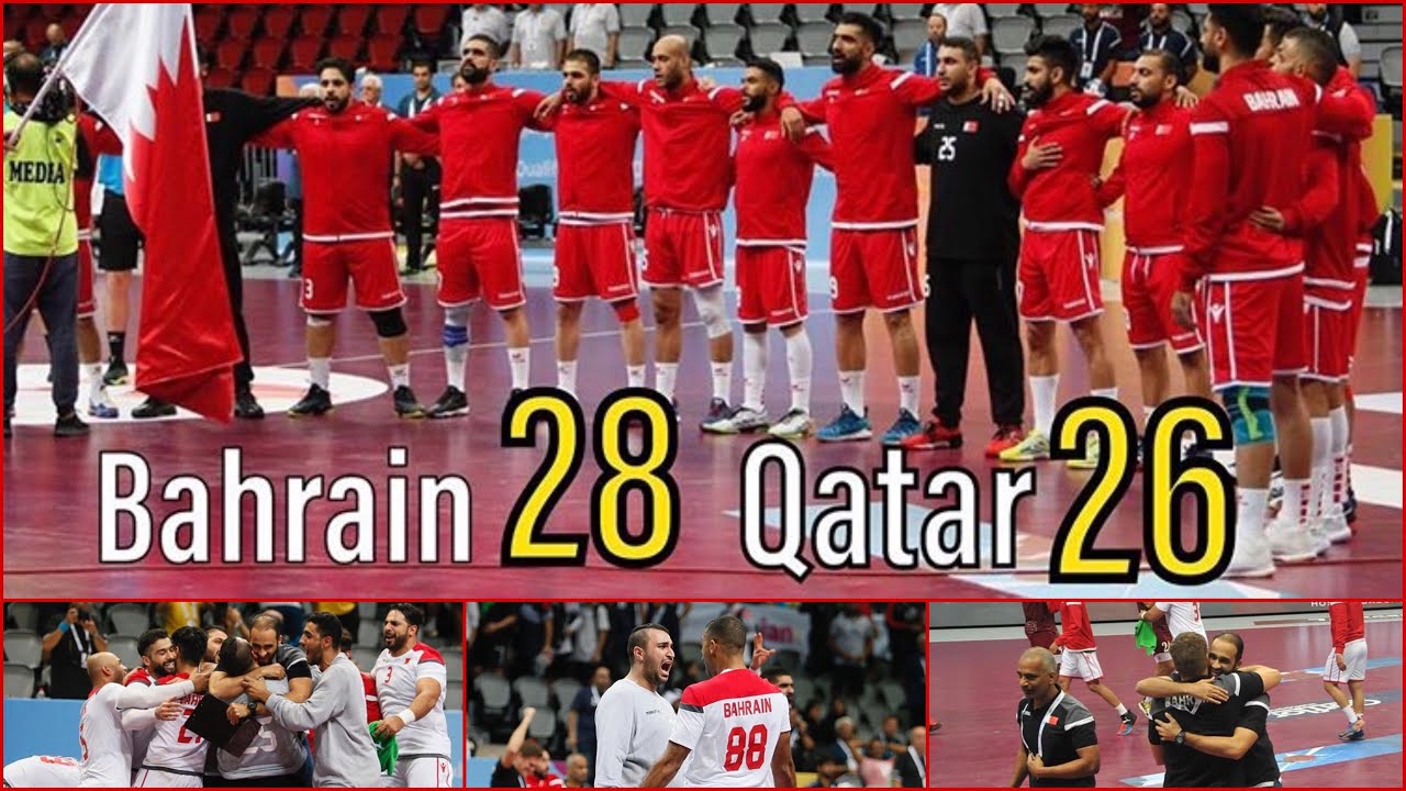 مباراة تاريخيه منتخب البحرين منتخب قطر الشوط الثاني نصف النهائي تصفيات اسيا للأولمبياد لكرة اليد ٢٠