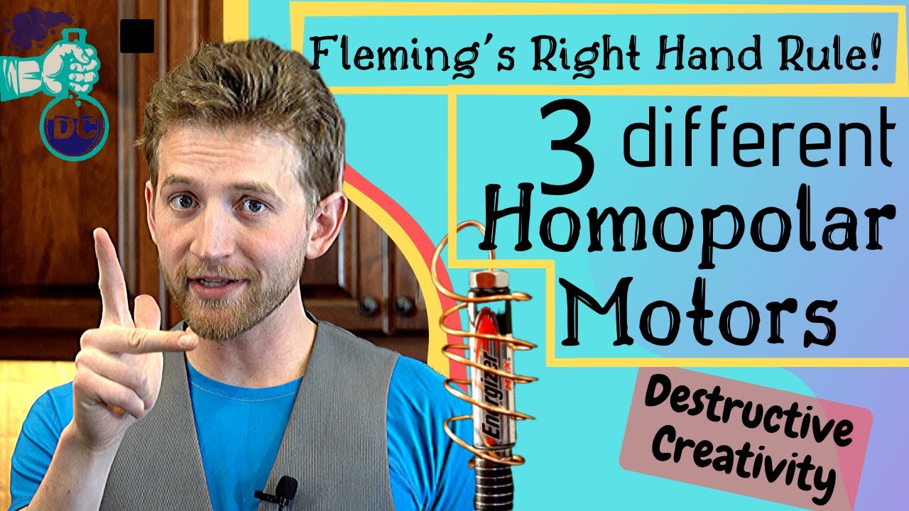 Homopolar motors - Fleming's right hand rule with the Lorentz force.