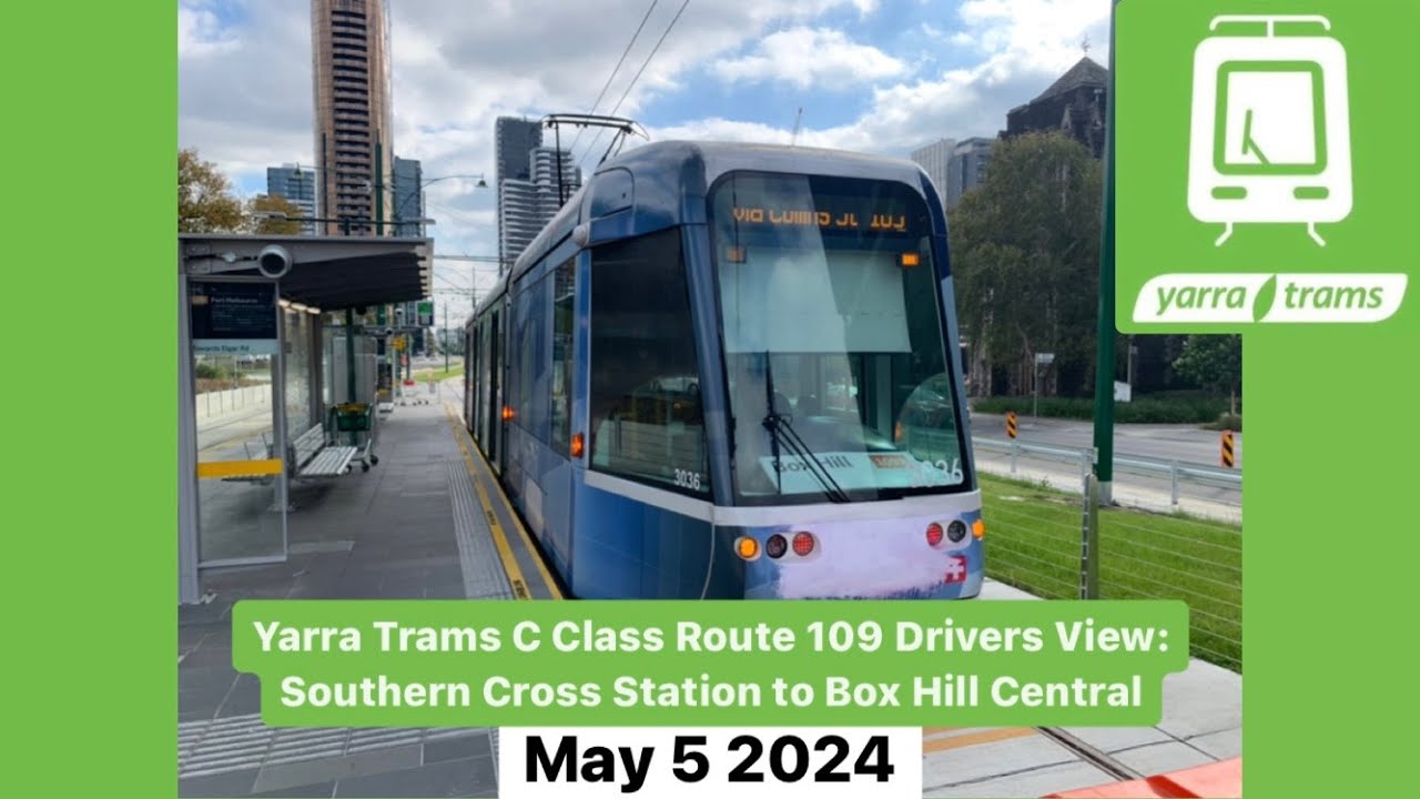 Yarra Trams C Class Route 109 Drivers View: Southern Cross Station to Box Hill Central