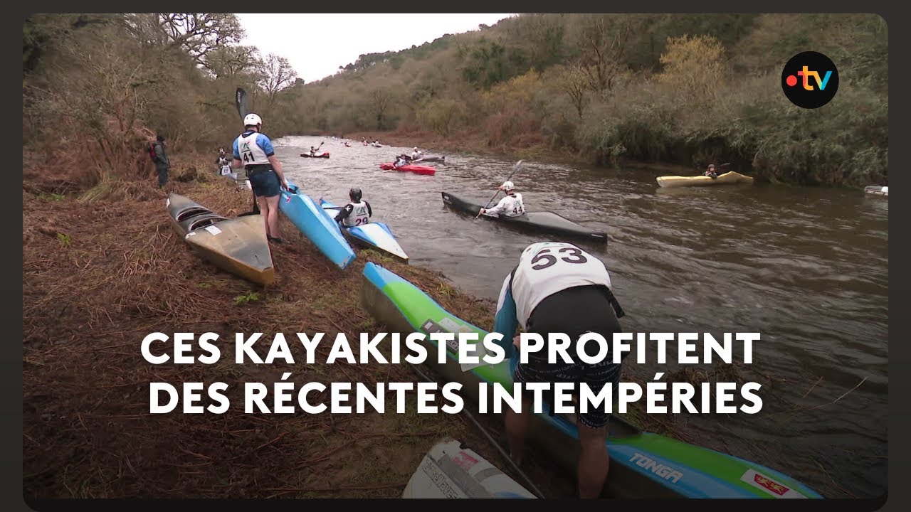 Les récentes intempéries font le bonheur de ces kayakistes