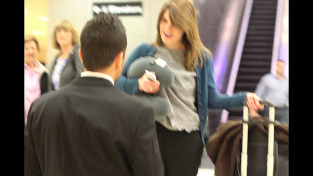 Surprise Airport Marriage Proposal | Filmed by @6BillionPeople
