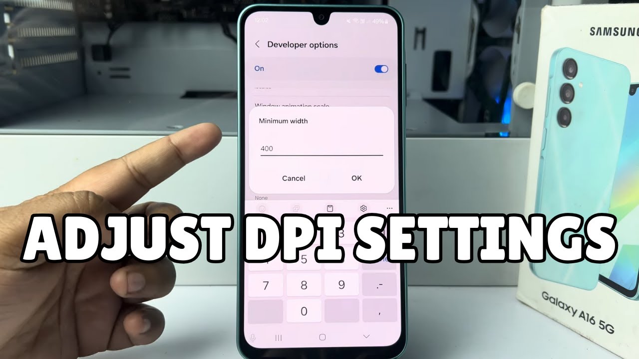Galaxy A16: как настроить параметры DPI Samsung
