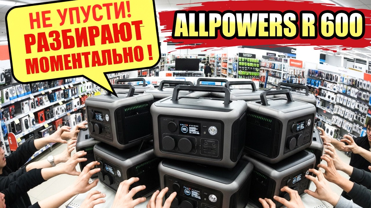 Бесплатное Электричество ? Забудь про блекаут | ALLPOWERS R600 299Wh 600W