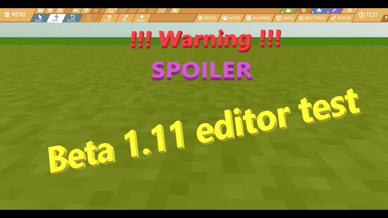 Ylands Beta 1.11 editor test