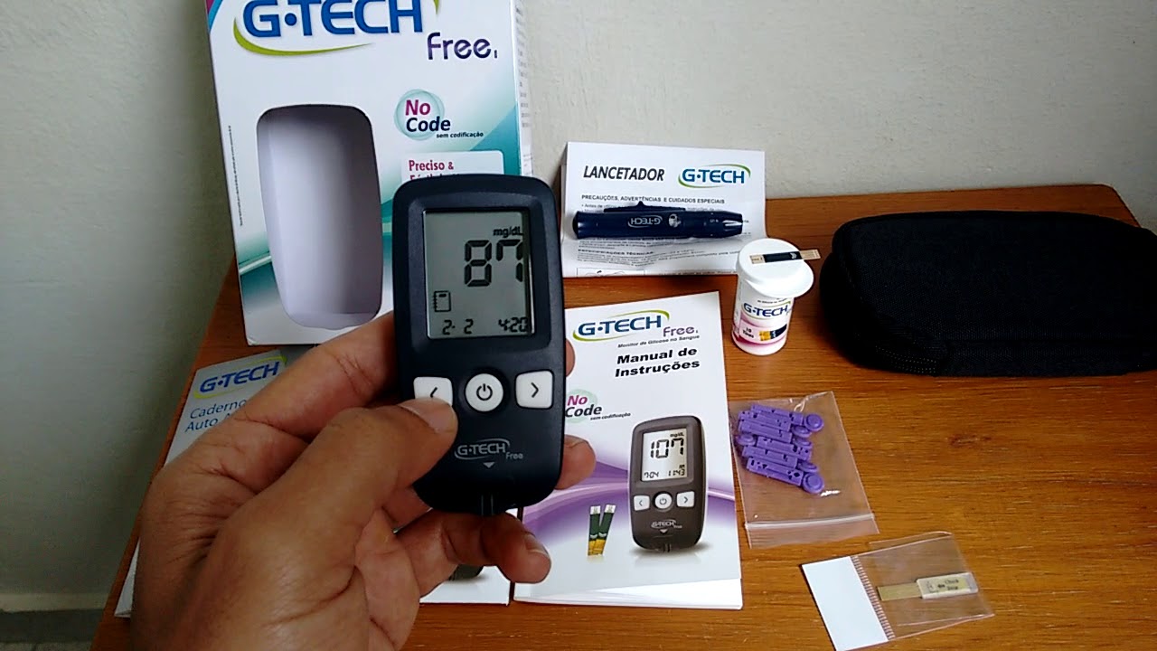 Medidor de Glicose G-Tech Free1