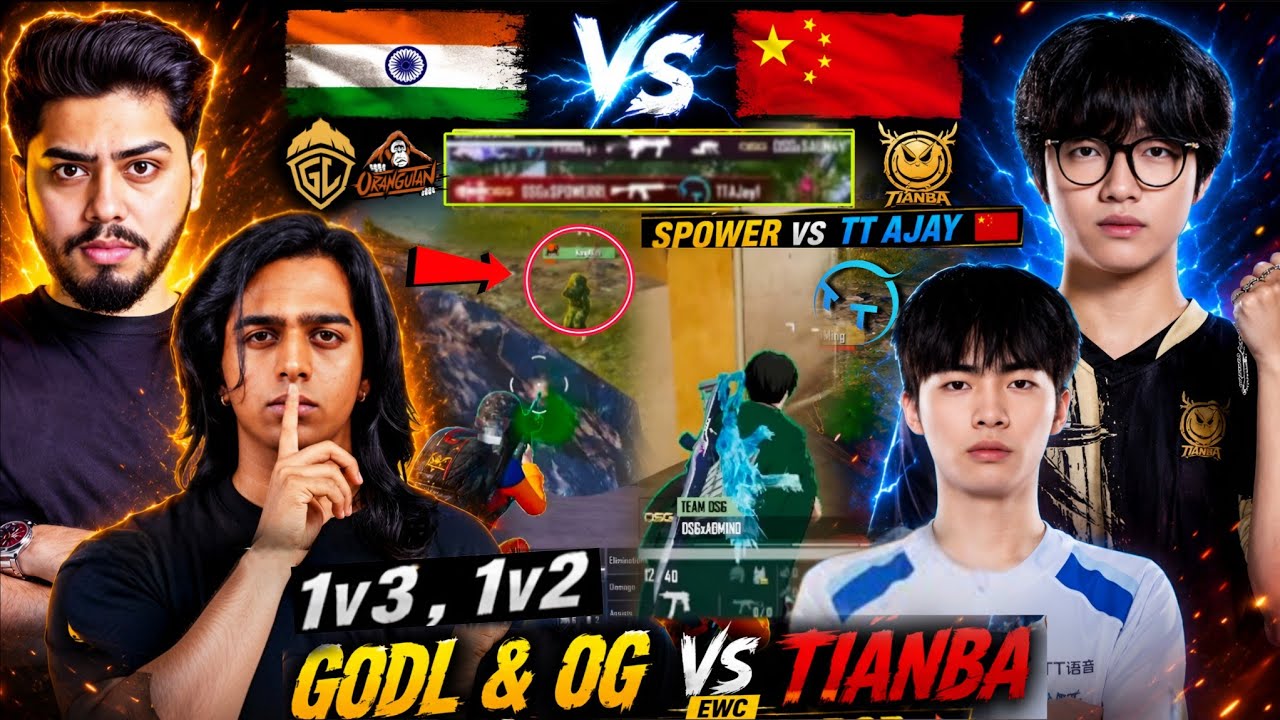 🇮🇳Indian Godl , OG Vs EWC Tianba🇨🇳 &bull; Akop Shocking 1v 3 , 1 v 2 Tianba 🇨🇳 B2B 🥵 Spower Vs TTJ Ajay🔥