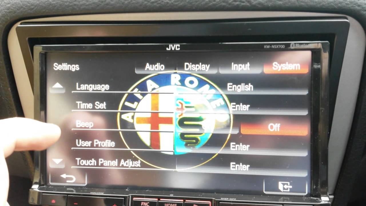 JVC NSX700 Settings