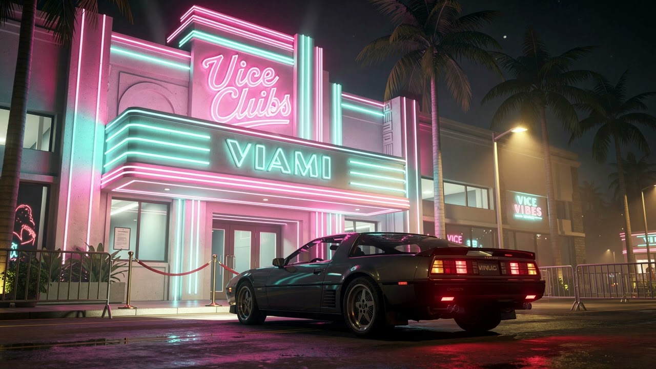 1986 Saturday Miami Vice Night Club — 80s Retrowave Synthwave Escape