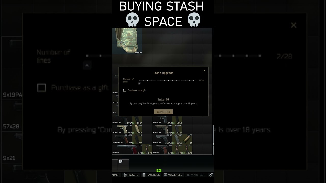 BUYING STASH SPACE WORTH IT? 💀 #escapefromtarkov #eft #tarkov  #microtransactions