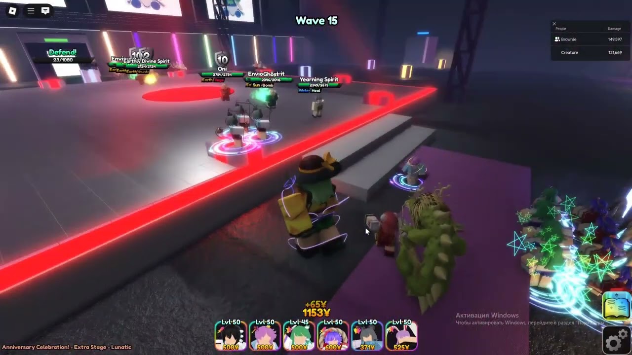 Touhou tower assault (tta) event Lunatic without mythics duo