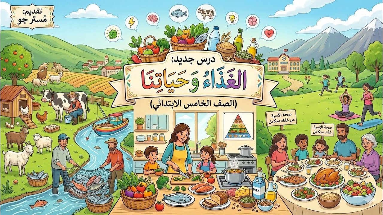 درس الغذاء و حياتنا _ سنة خامسة _ #الدراسات_الاجتماعية #مستر_جو 