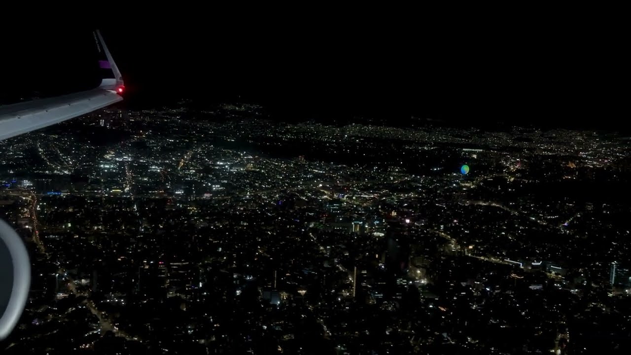 4K - Mexico City Night Approach and Landing - Volaris Y4 149 - A321N - N536VL